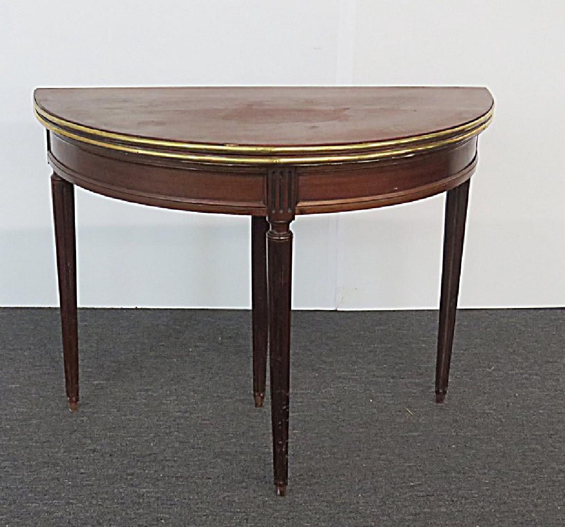 LOUIS XVI STYLE DEMILUNE CONSOLE TABLE (1 of 10)