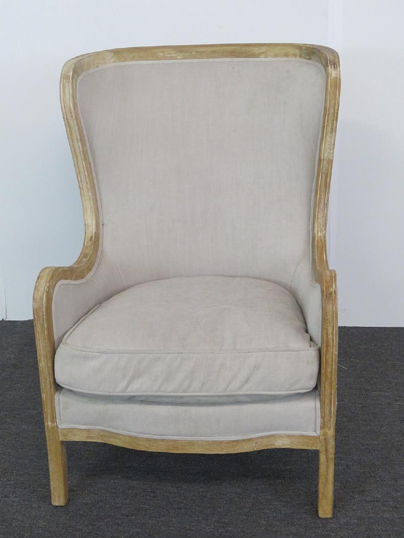 RESTORATION HARDWARE WING CHAIR UNSIGNED (1 of 8)