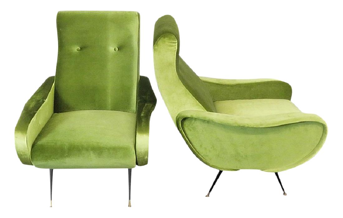 Pair ZANUSO STYLE LOUNGE CHAIRS (1 of 5)