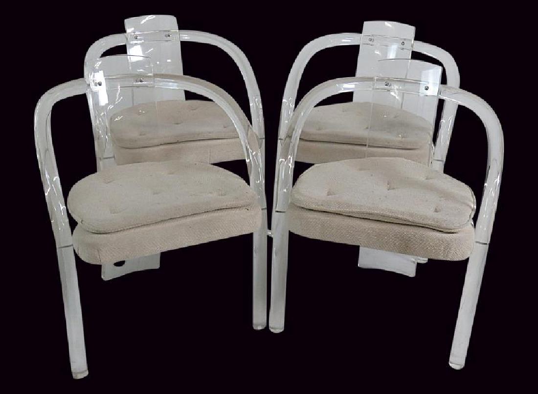 4 MODERN LUCITE DINING CHAIRS (1 of 6)