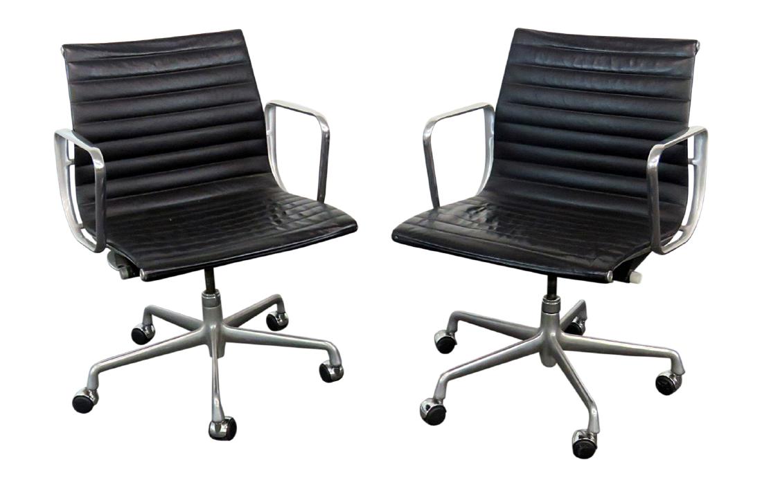Pair MCM CHROME OFFICE CHAIRS (1 of 4)