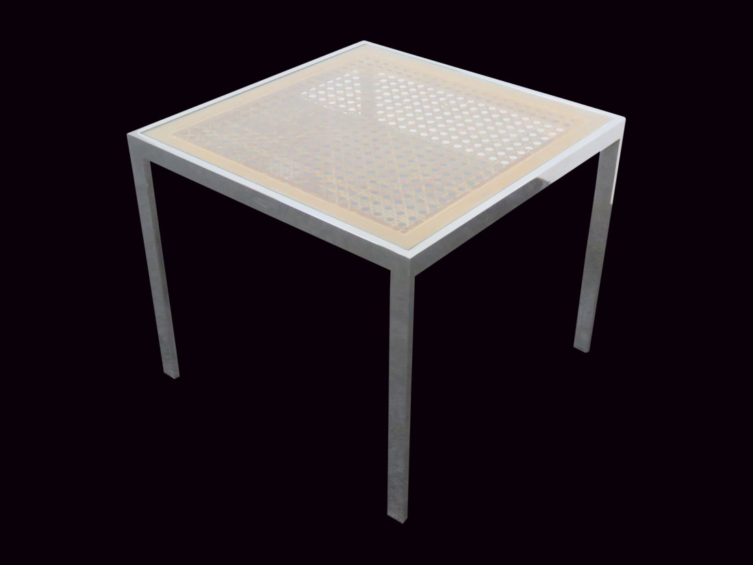 CHROME END TABLE (1 of 5)