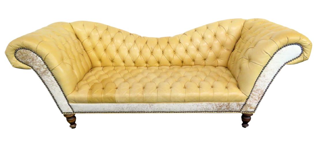 HABERSHAM CHESTERFIELD LEATHER TUFTED SOFA (1 of 5)