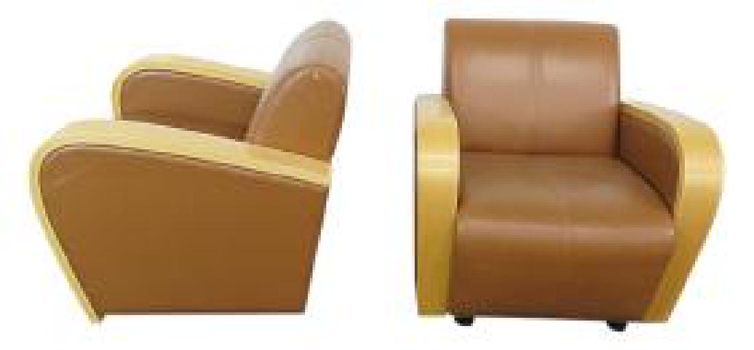 Pair CARTWRIGHT DECO STYLE CLUB CHAIRS (1 of 7)