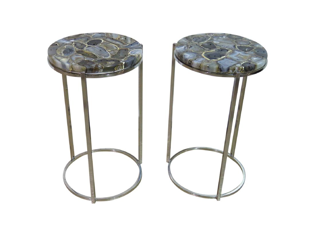 Pair AGATE TABLES (1 of 4)