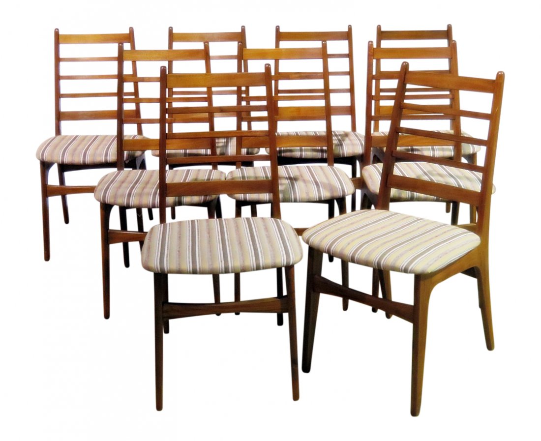 9 TEAK DANISH DINING CHAIRS (1 of 4)