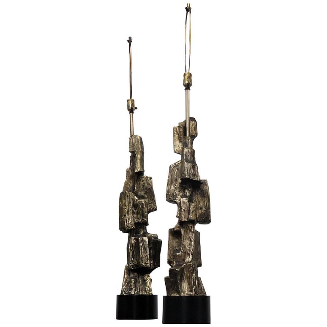 PAIR TEMPESTINI for LAUREL LAMP ABSTRACT LAMPS (1 of 10)