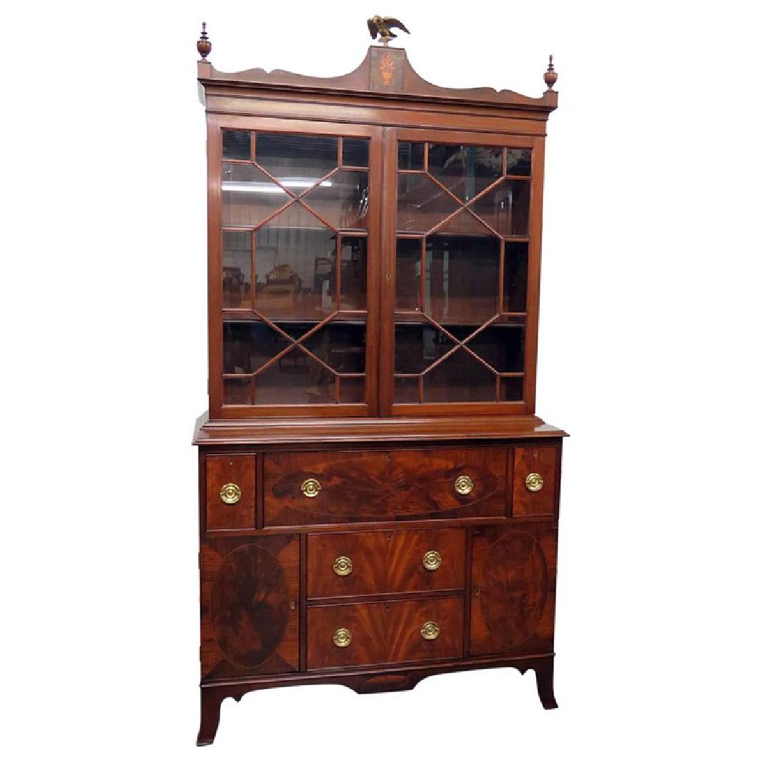 FEDERAL STYLE INLAID CHINA CABINET (1 of 8)