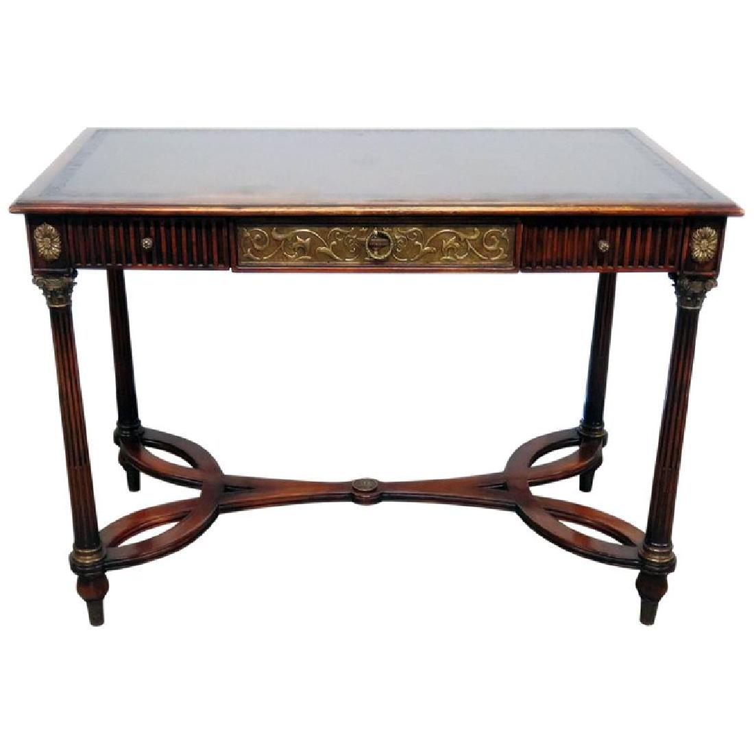 REGENCY STYLE LEATHERTOP DESK (1 of 8)