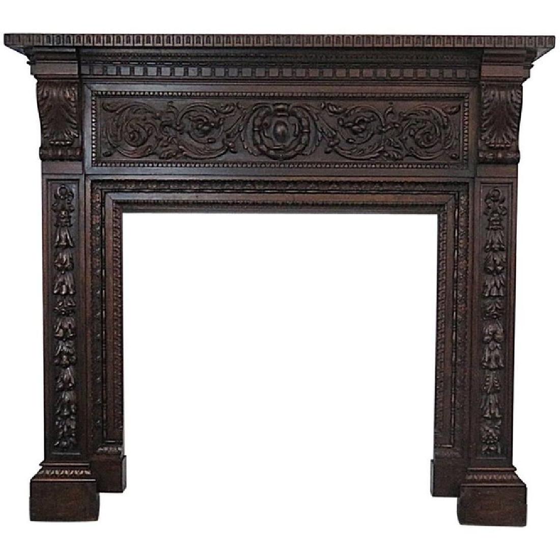 19TH C. ITALIAN RENAISSANCE STYLE MANTLE (1 of 8)