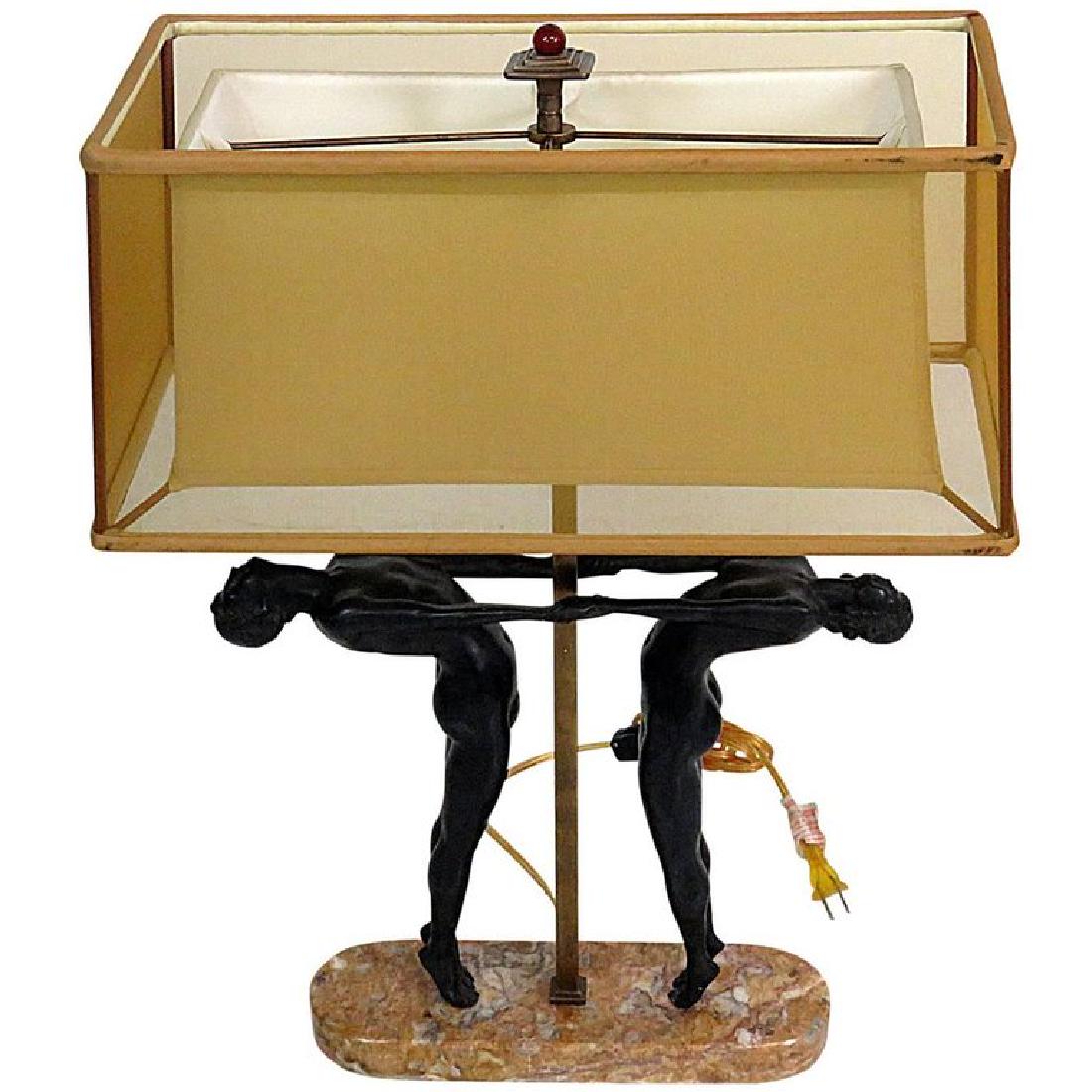 ART DECO FIGURAL LAMP (1 of 5)