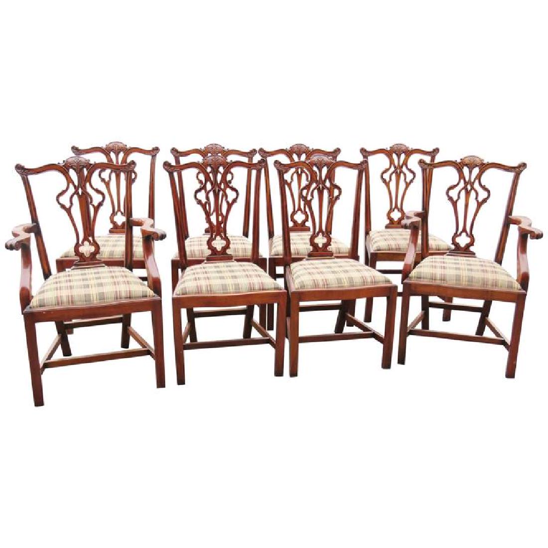 8 CUSTOM CHIPPENDALE STYLE  DINING CHAIRS (1 of 5)
