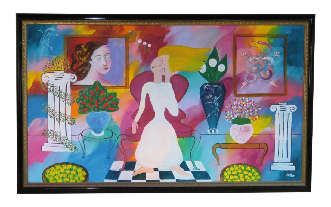 "AFTERNOON AT THE GALLERY" CONTEMPORARY PAINTING (1 of 6)