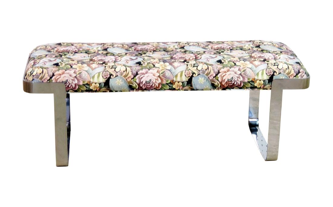 BAUGHMAN STYLE UPHOLSTERED BENCH (1 of 6)