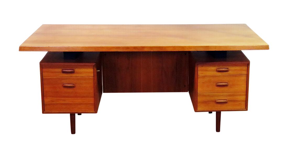 DANISH MID CENTURY MODERN FLOATING TOP DESK (1 of 7)