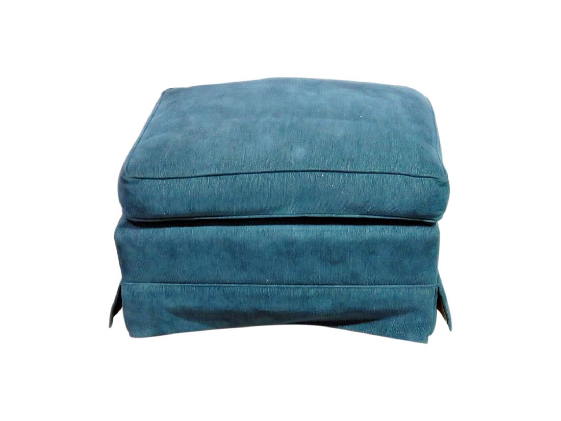 MID CENTURY MODERN UPHOLSTERED OTTOMAN (1 of 2)