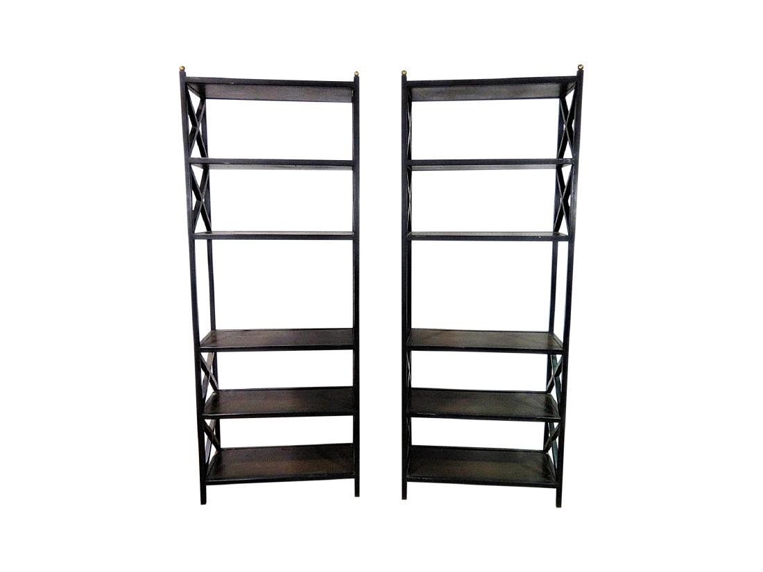 Pair MID CENTURY MODERN METAL ETAGERES (1 of 8)