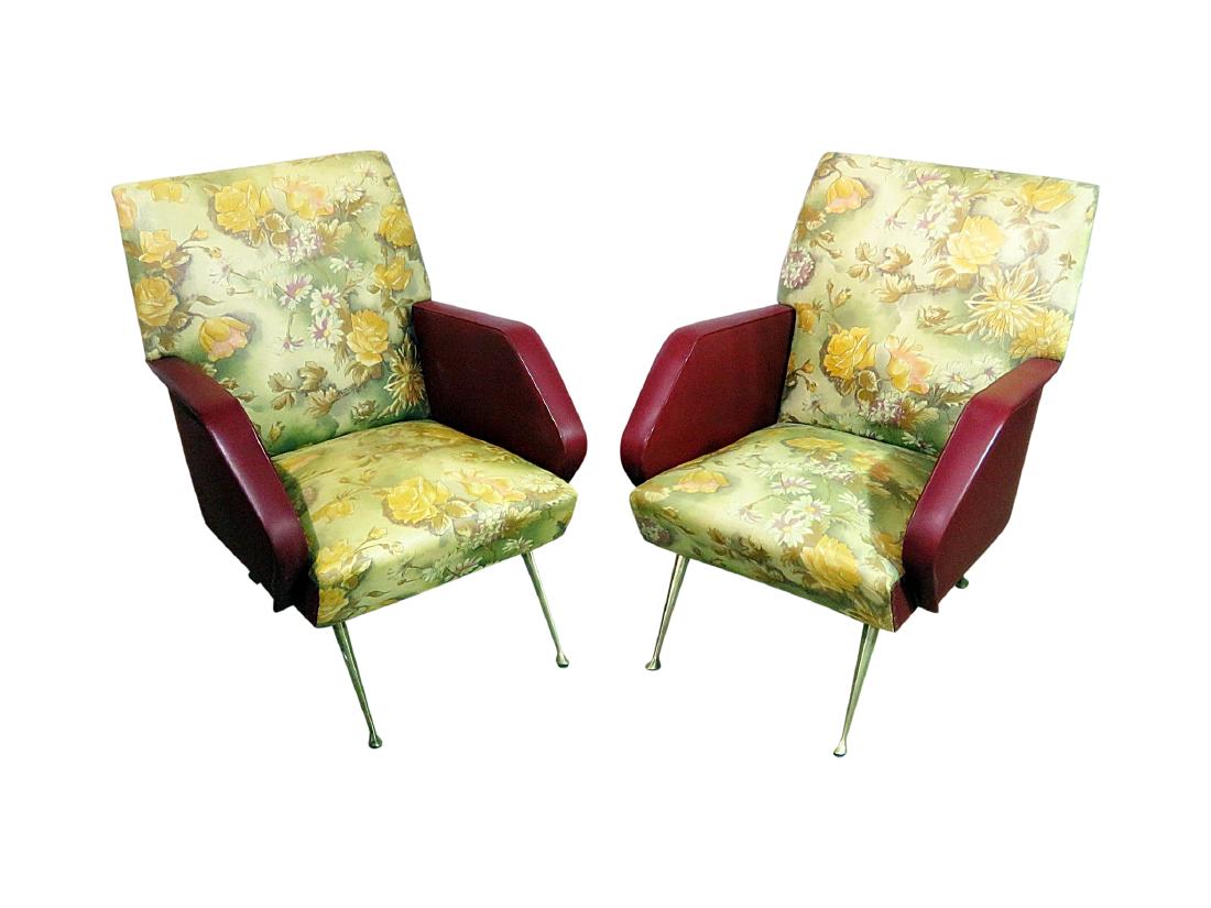 Pair VINTAGE ITALIAN ARM CHAIRS (1 of 10)