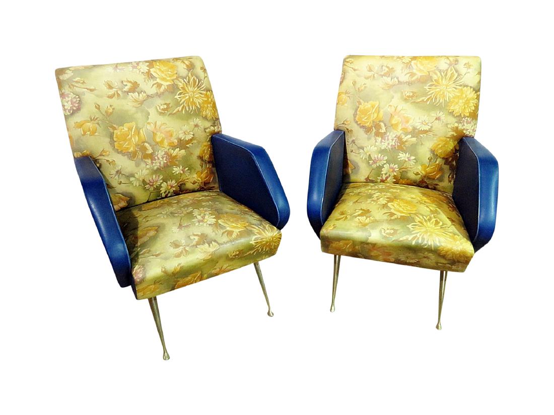 Pair VINTAGE ITALIAN ARM CHAIRS (1 of 9)