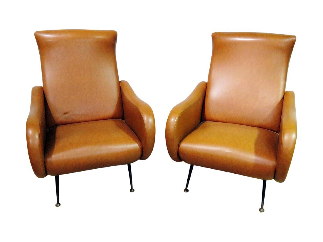 Pair VINTAGE ITALIAN ARM CHAIRS (1 of 9)