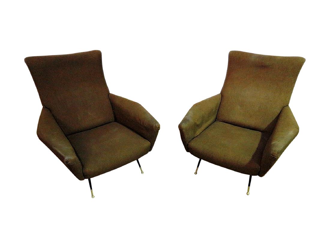 Pair VINTAGE ITALIAN ARM CHAIRS (1 of 12)