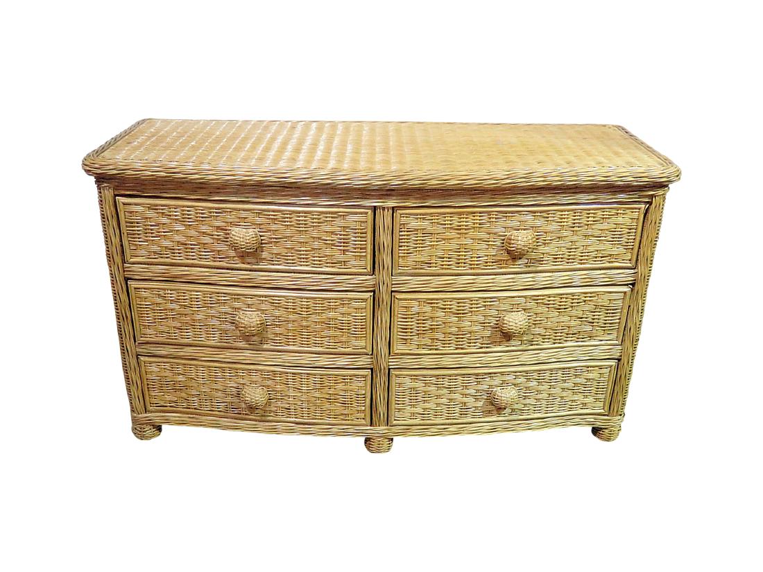 WICKER CHEST OF DRAWERS (1 of 8)