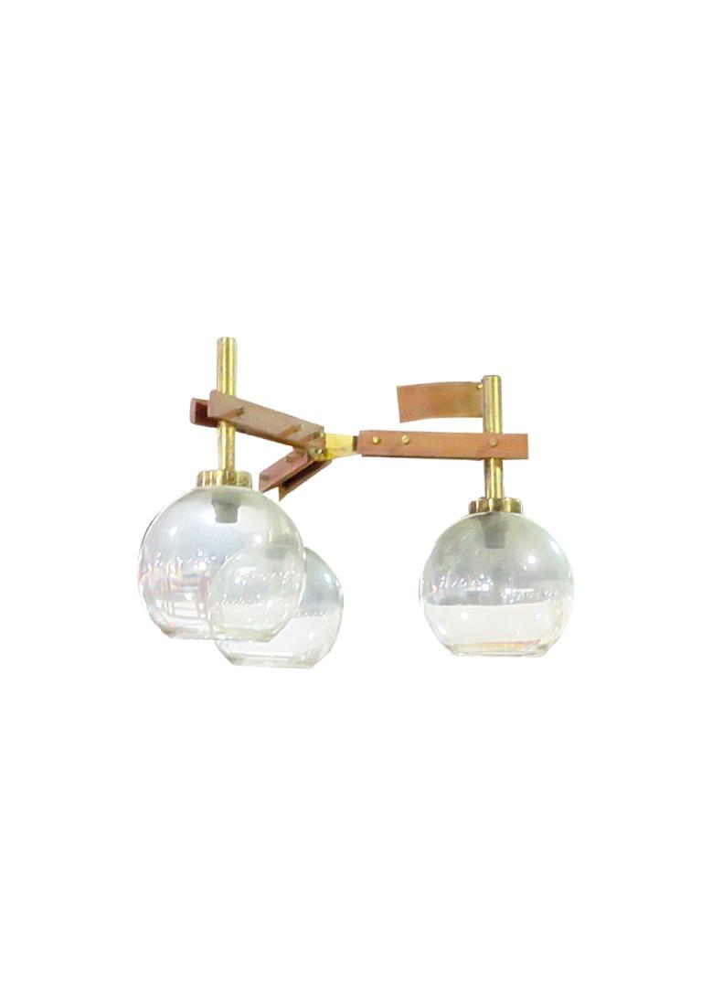ITALIAN THREE GLOBE CHANDELIER (1 of 10)