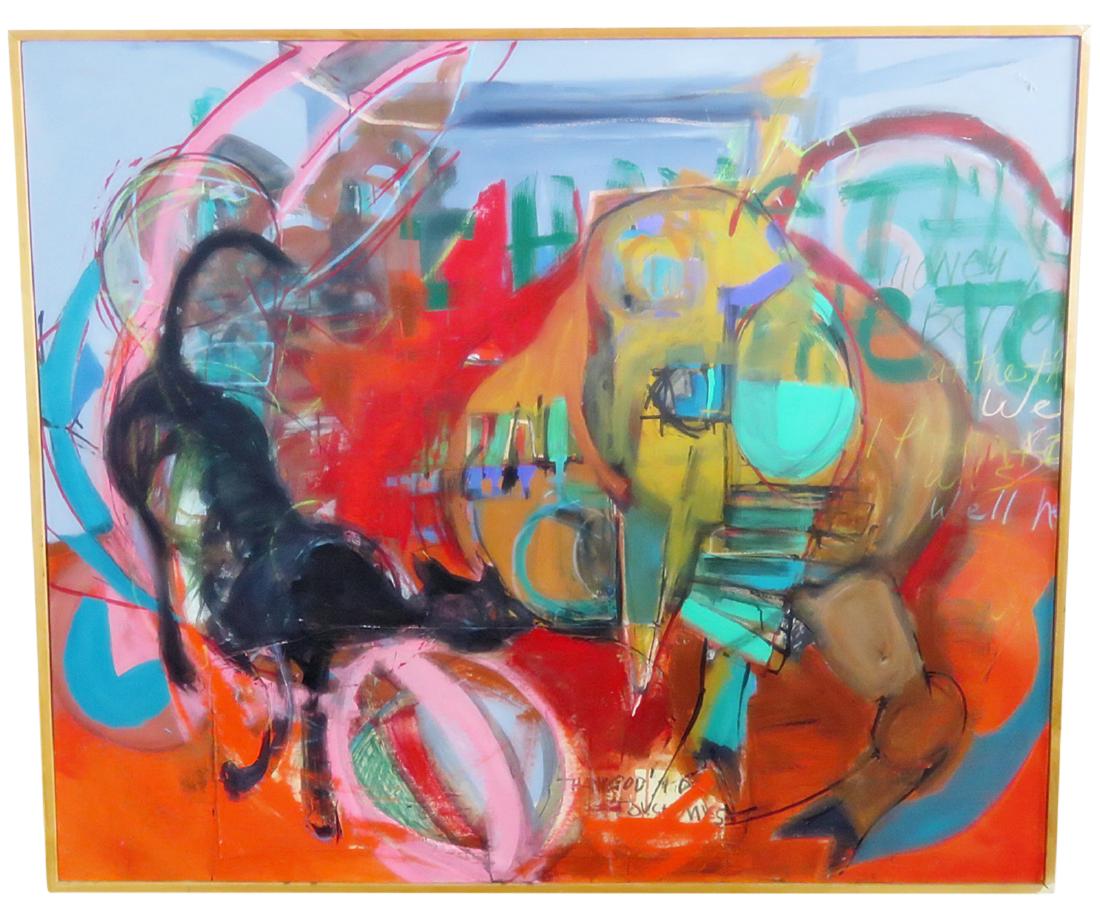 LARGE MODERN ABSTRACT PAINTING (1 of 5)