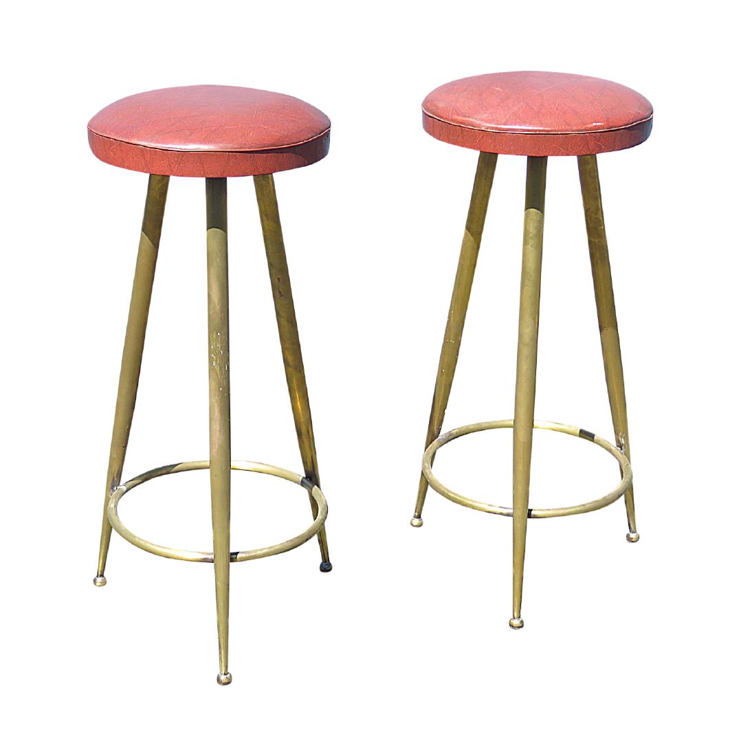 Pair GIO PONTI STYLE BAR STOOLS (1 of 9)