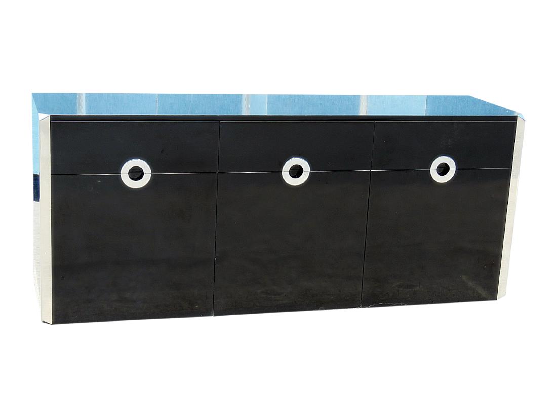 WILLY RIZZO EBONIZED SIDEBOARD/CREDENZA (1 of 7)