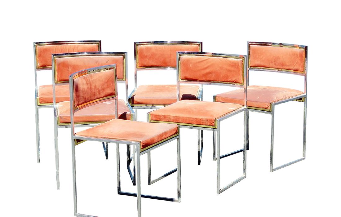 6 ITALIAN WILLY RIZZO DINING CHAIRS (1 of 7)