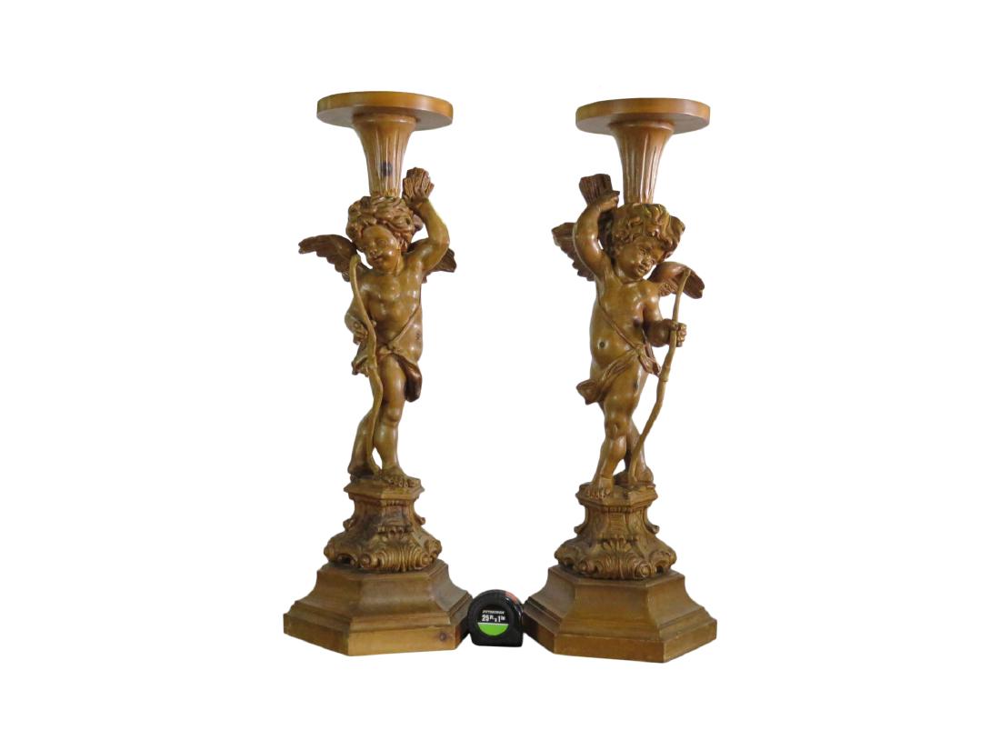 Pair 19TH CENTURY ITALIAN PUTTI PEDESTALS (1 of 16)