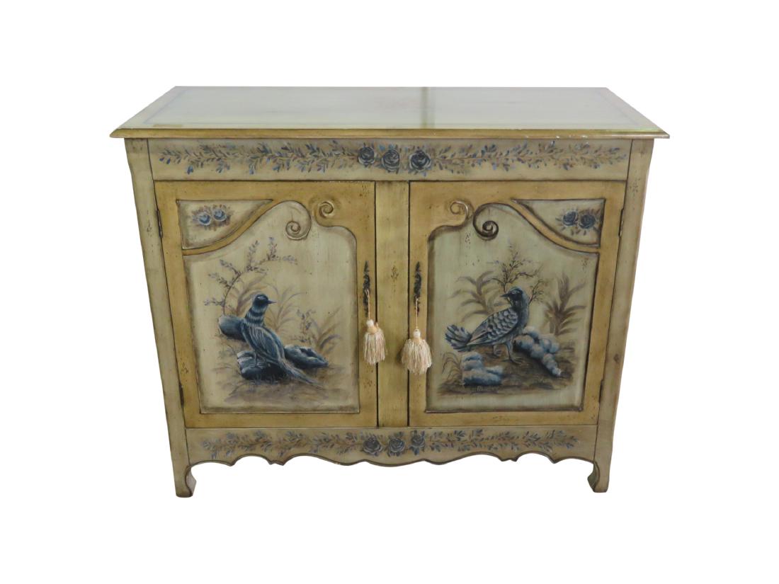 FLEMISH STYLE PAINT DECORATED CABINET (1 of 14)