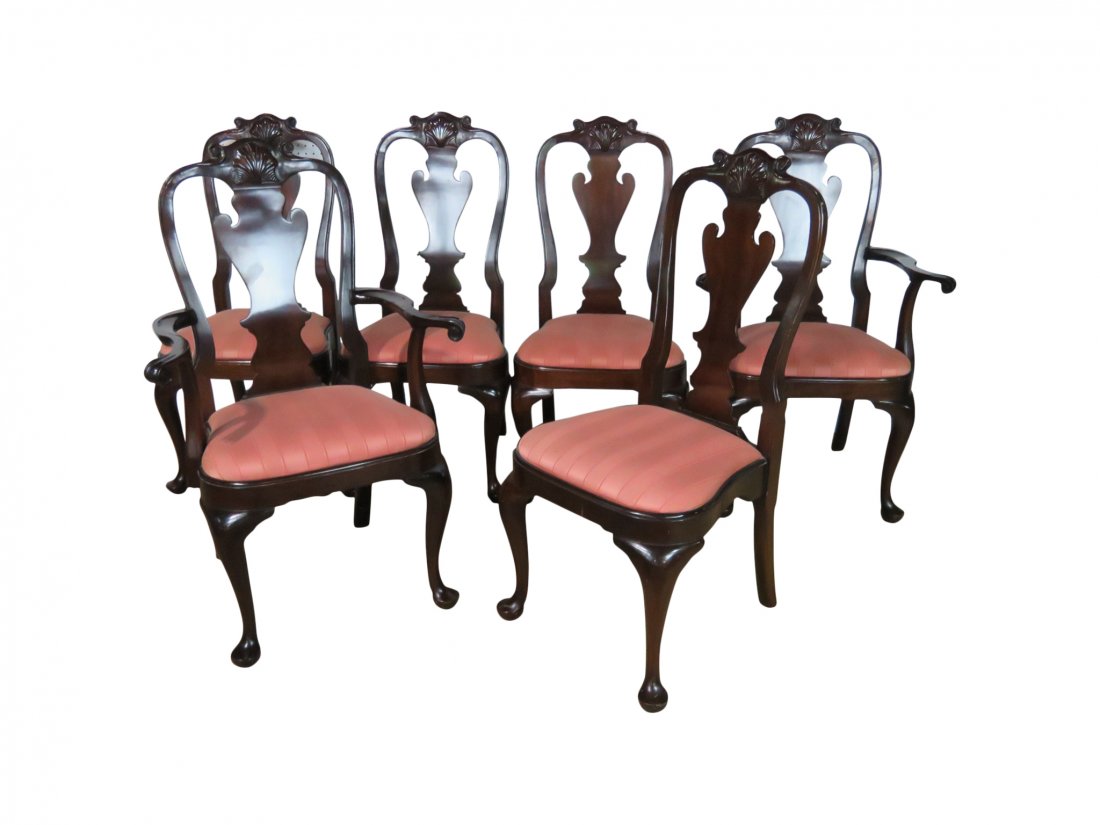6 STICKLEY QUEEN ANNE MAHOGANY CHAIRS (1 of 11)