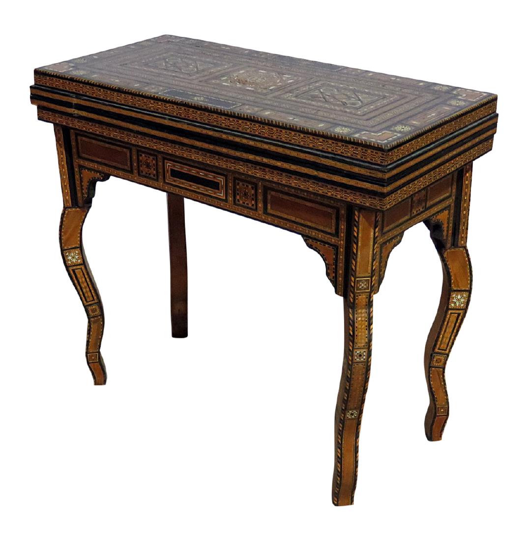 ANTIQUE INLAID MOROCCAN GAME TABLE (1 of 13)