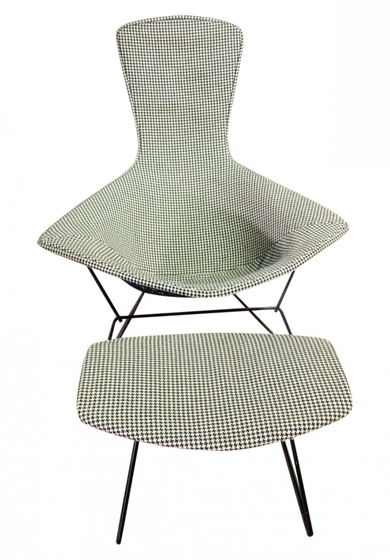 HARRY BERTOIA BIRD CHAIR AND OTTOMAN by KNOLL (1 of 14)