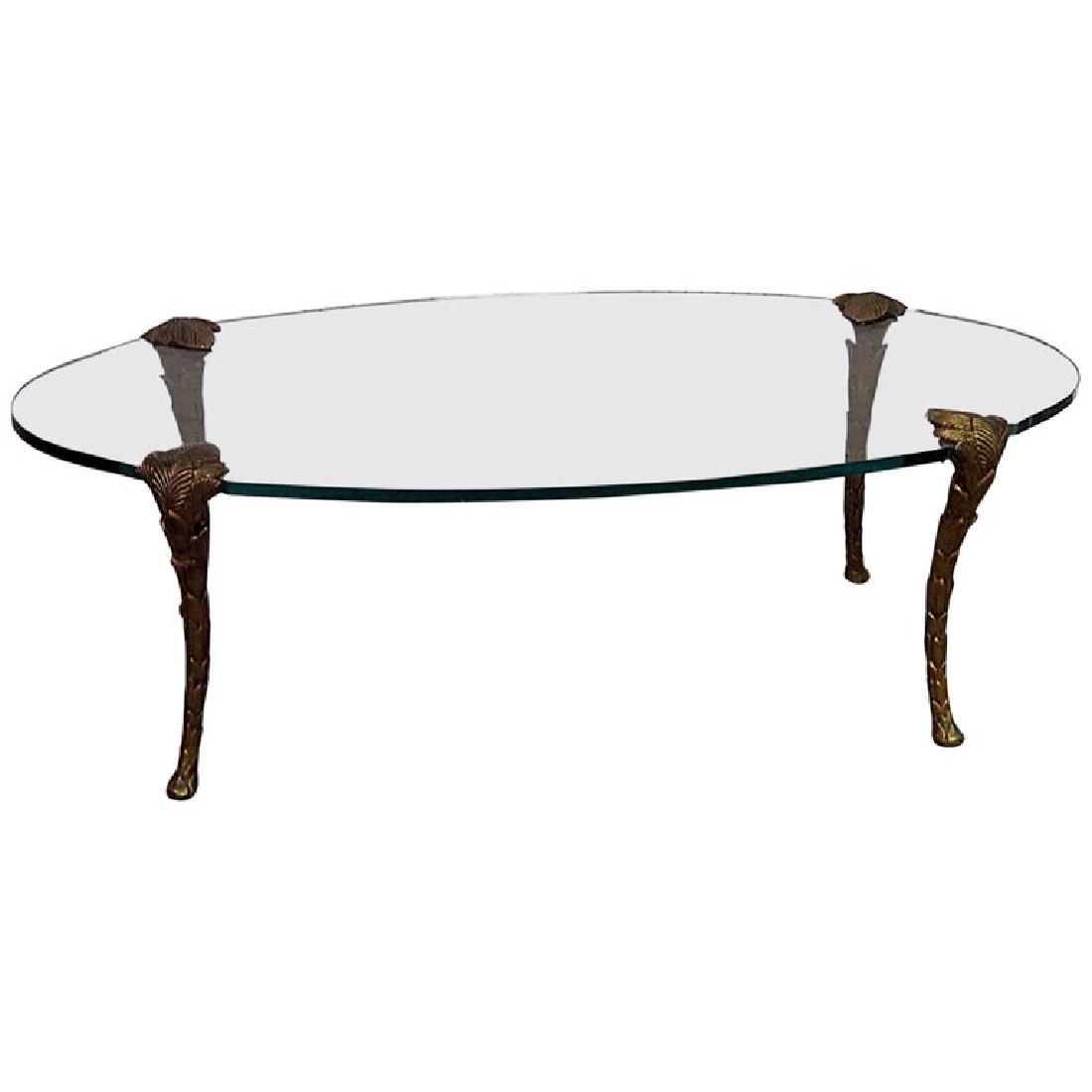 HOLLYWOOD REGENCY COFFEE TABLE attributed P E GUERIN (1 of 5)