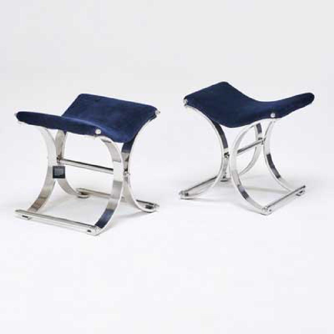 Pair KARL SPRINGER STYLE X BENCHES (1 of 4)