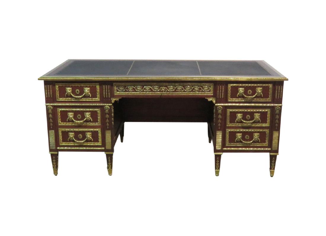 EMPIRE STYLE LEATHER TOP DESK (1 of 15)