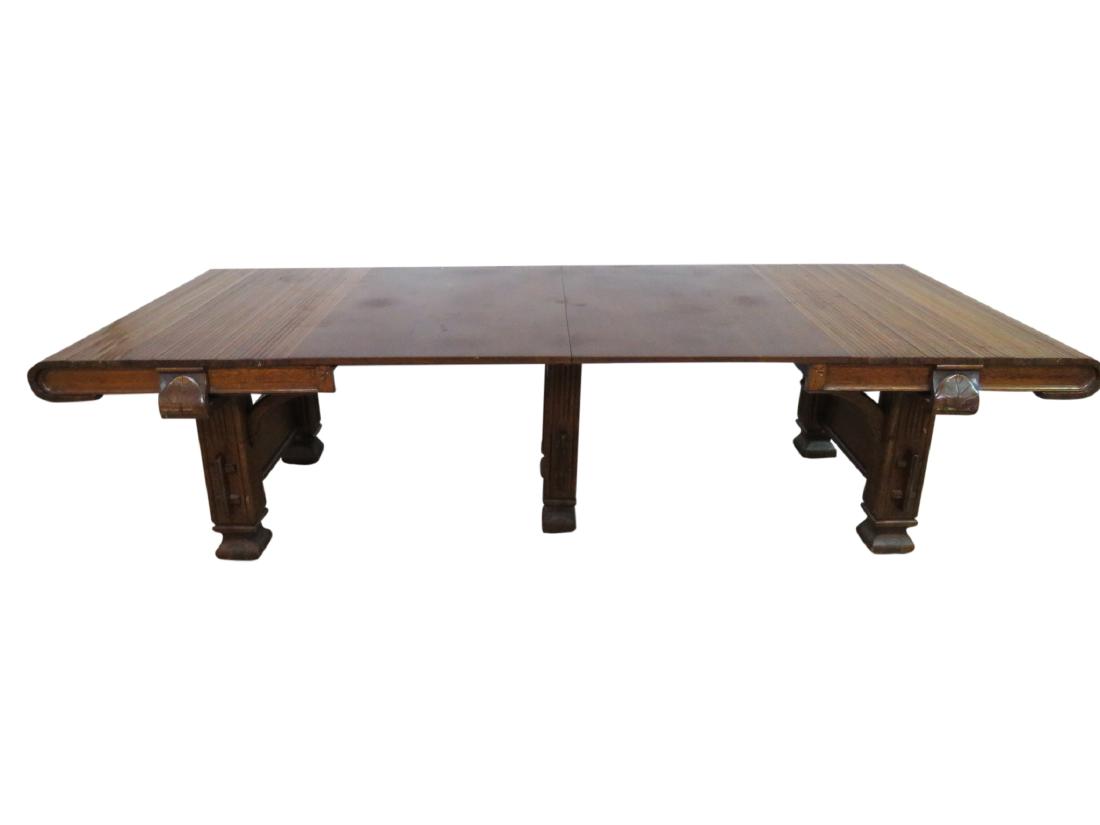 RARE MECHANICAL ANTIQUE OAK DINING TABLE (1 of 20)