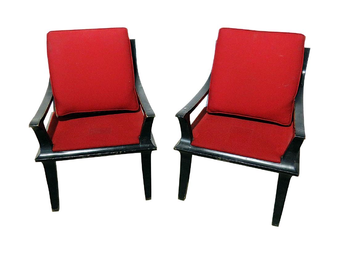 Pair EBONIZED ARM CHAIRS (1 of 13)