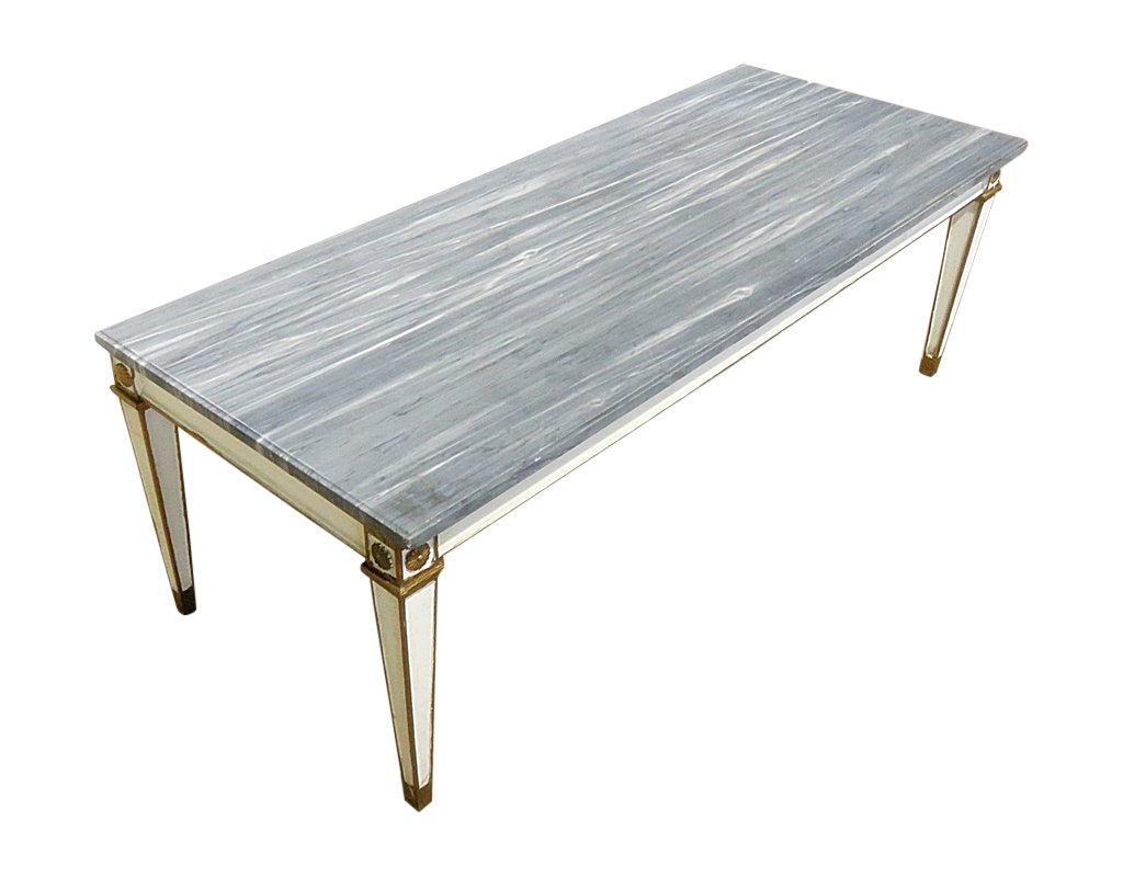 ITALIAN PARTIAL GILT MARBLETOP COFFEE TABLE (1 of 8)