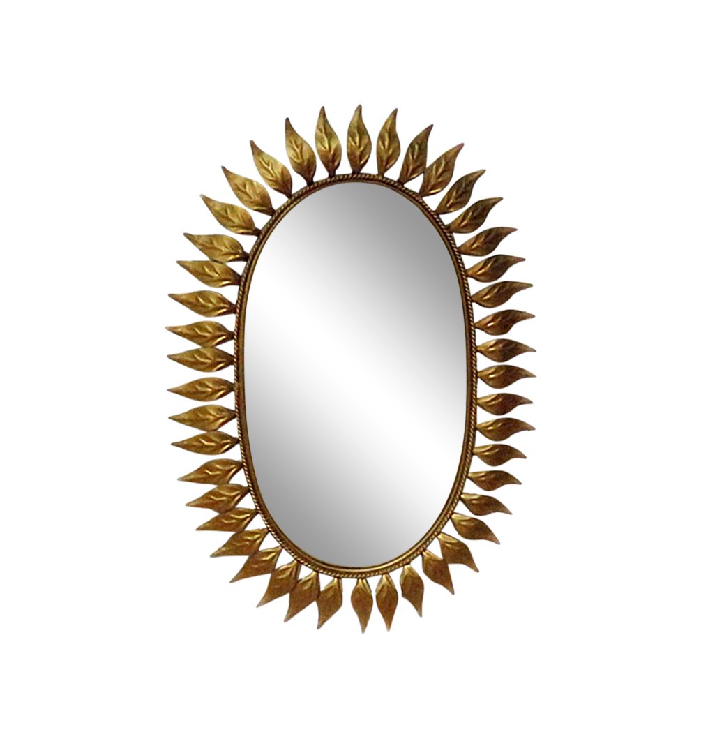 MID CENTURY MODERN GILT CARVED MIRROR (1 of 7)