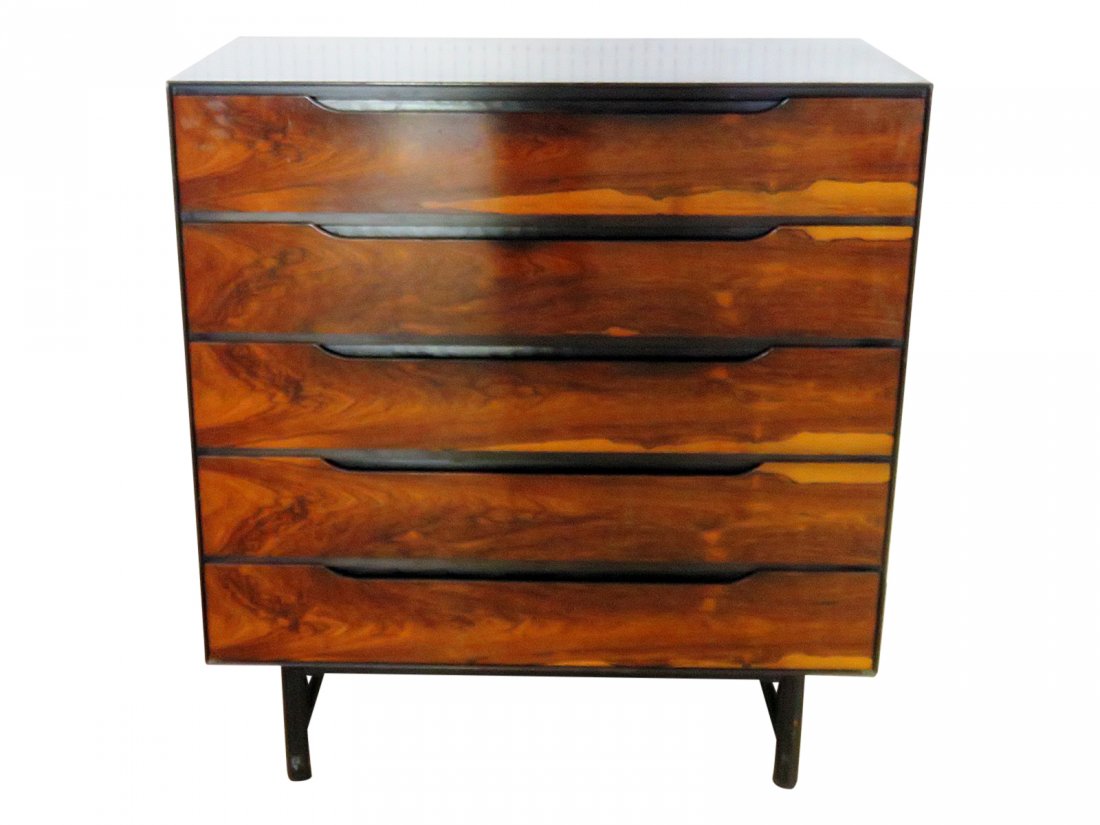 STANLEY MCM EBONIZED HIGH CHEST (1 of 9)