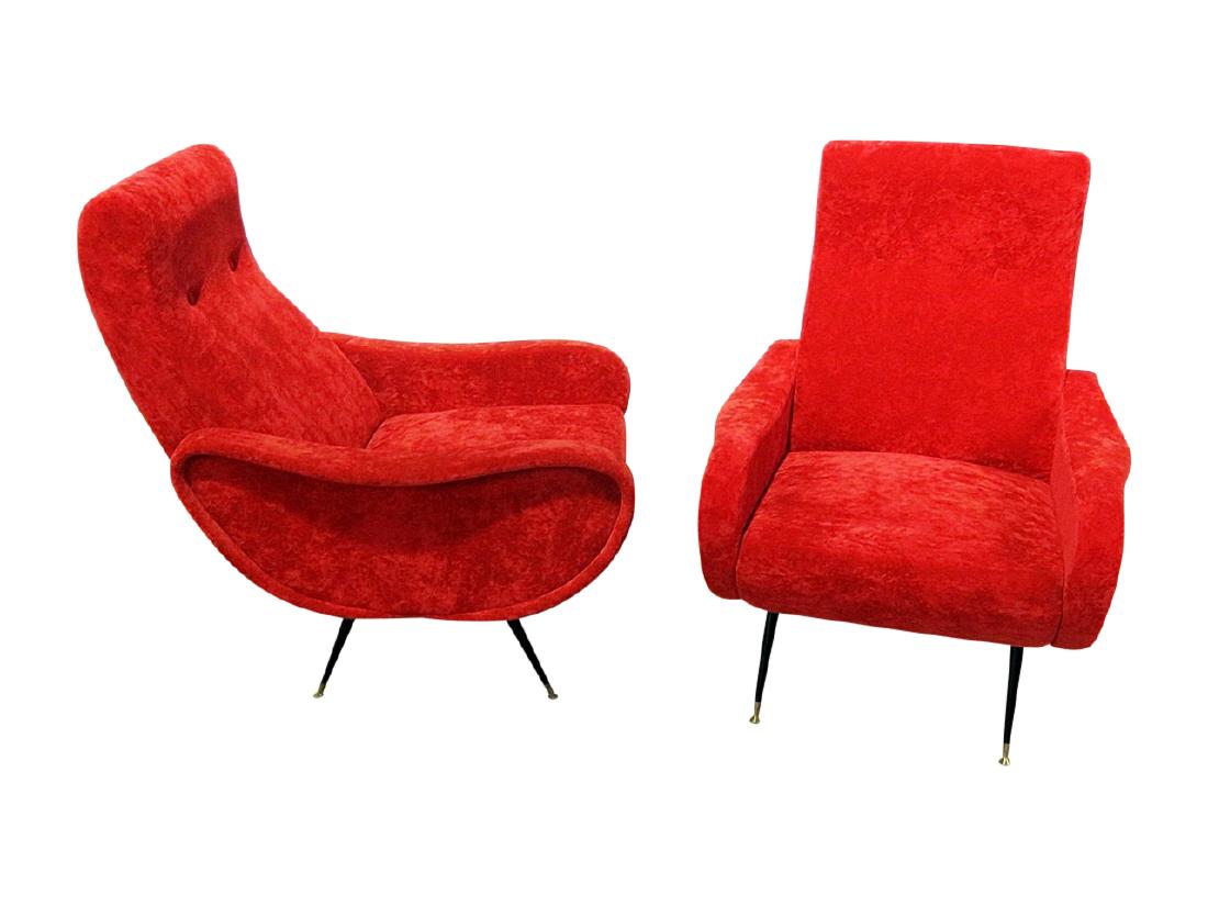 Pair ZANUSO STYLE LOUNGE CHAIRS (1 of 6)