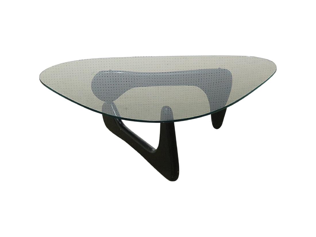 NOGUCHI STYLE GLASS TOP COFFEE TABLE (1 of 7)