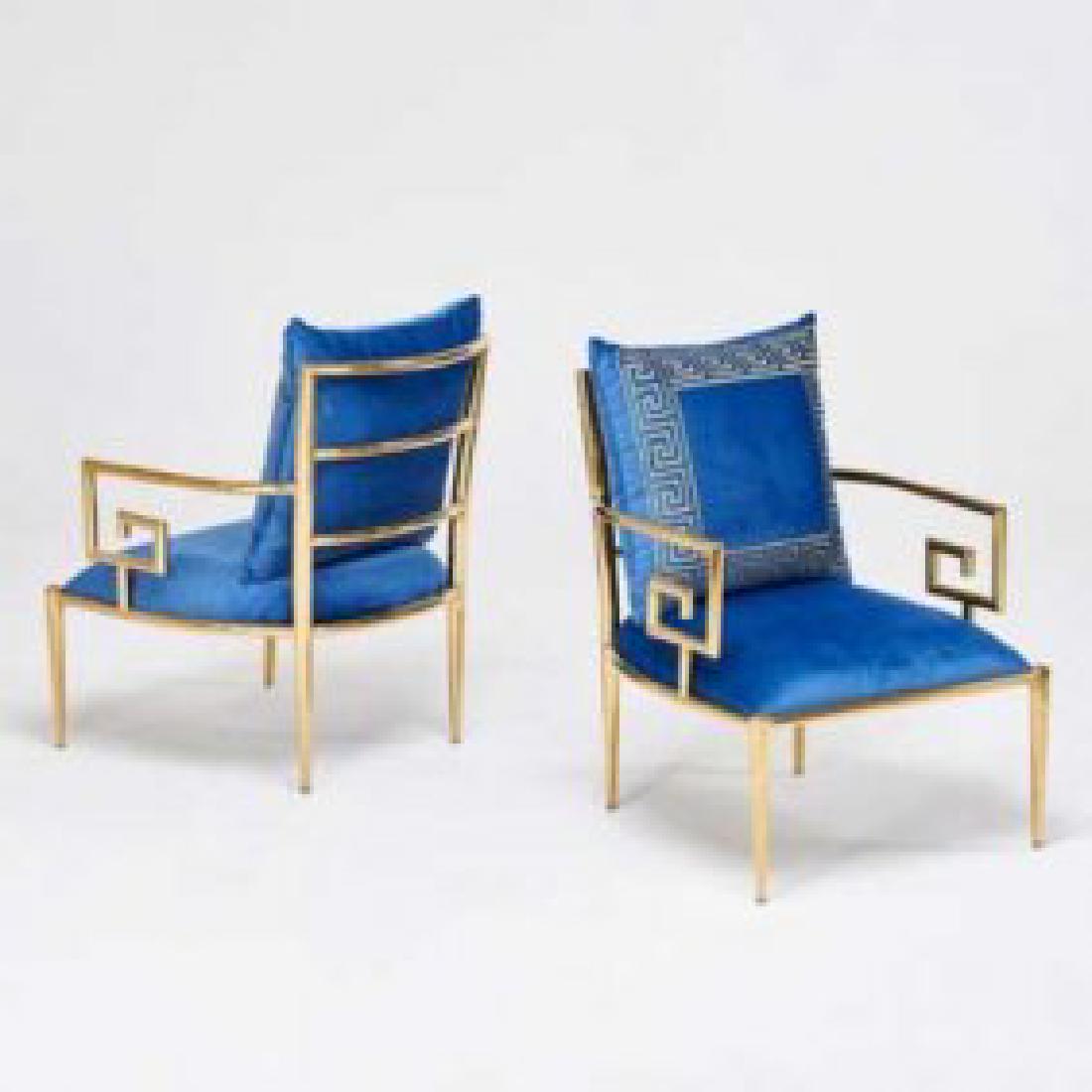 Pair HOLLYWOOD REGENCY STYLE ARM CHAIRS (1 of 4)