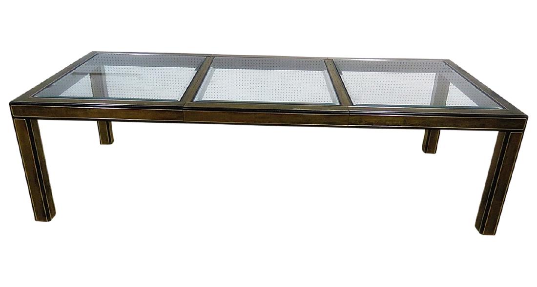 MASTER CRAFT GLASS TOP DINING TABLE (1 of 17)