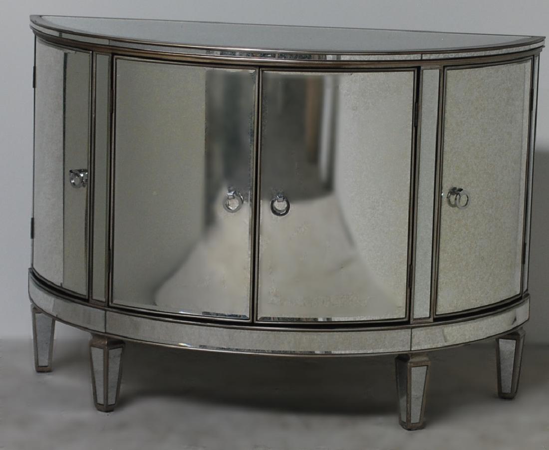 MODERN REGENCY STYLE DEMILUNE CABINET (1 of 2)