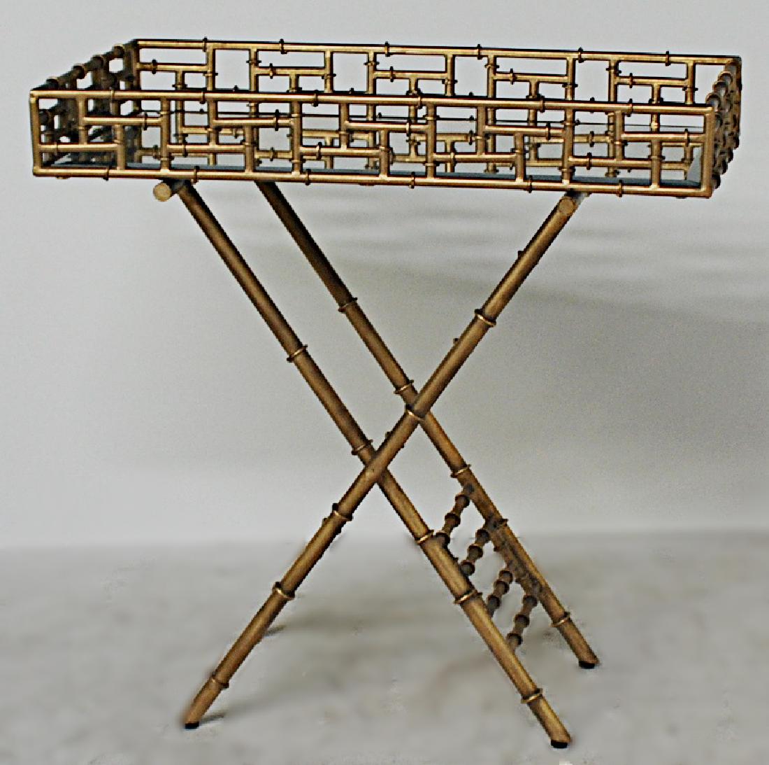 HOLLYWOOD REGENCY STYLE FAUX BAMBOO BUTLERS TRAY TABLE (1 of 3)